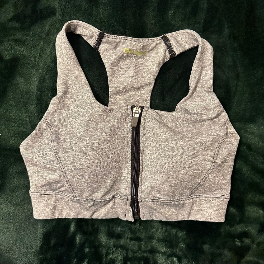 Tek Gear Heathered Gray Sports Bra